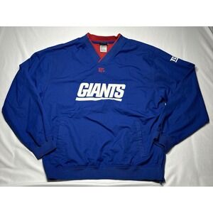 New York Giants Jacket Majestic Blue Team NFL Pullover Medium